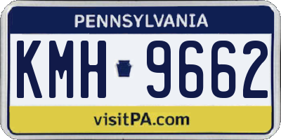 PA license plate KMH9662