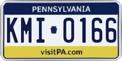 PA license plate KMI0166
