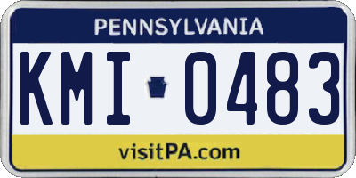 PA license plate KMI0483