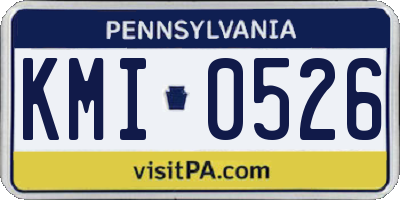 PA license plate KMI0526