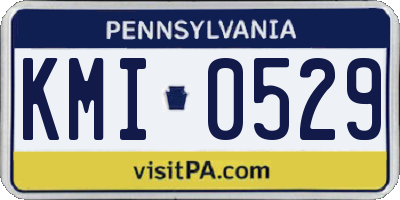 PA license plate KMI0529