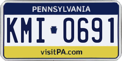 PA license plate KMI0691