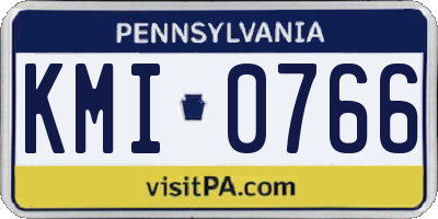 PA license plate KMI0766