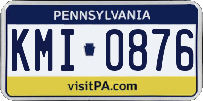 PA license plate KMI0876