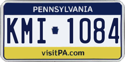 PA license plate KMI1084
