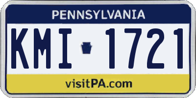 PA license plate KMI1721