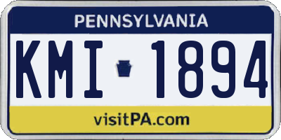 PA license plate KMI1894