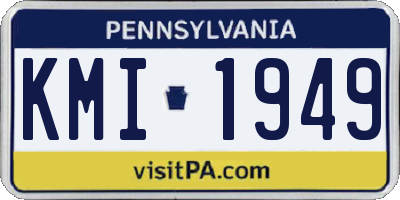 PA license plate KMI1949