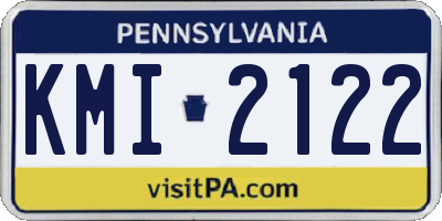 PA license plate KMI2122