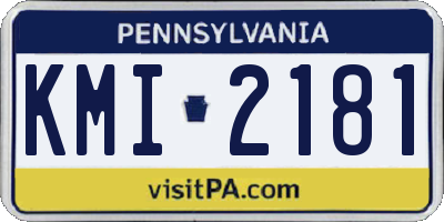 PA license plate KMI2181