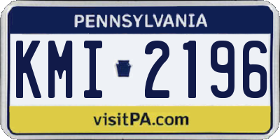 PA license plate KMI2196