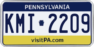 PA license plate KMI2209