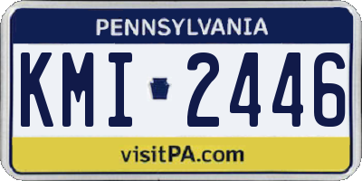 PA license plate KMI2446