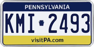 PA license plate KMI2493