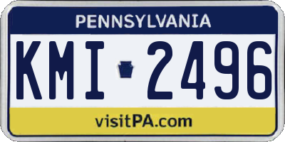 PA license plate KMI2496