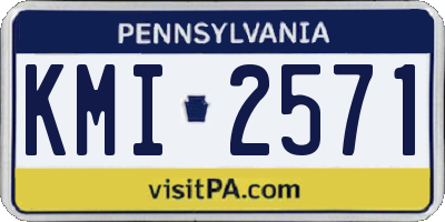 PA license plate KMI2571