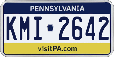 PA license plate KMI2642