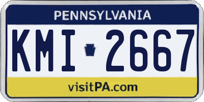 PA license plate KMI2667