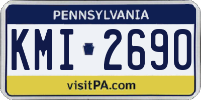 PA license plate KMI2690
