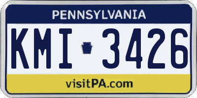 PA license plate KMI3426