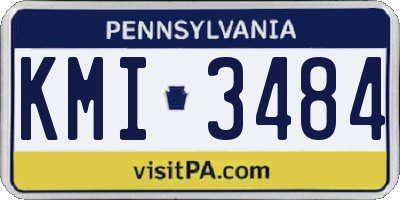 PA license plate KMI3484