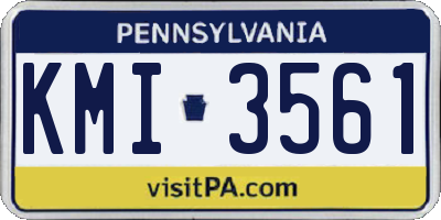 PA license plate KMI3561