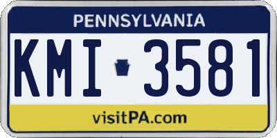 PA license plate KMI3581