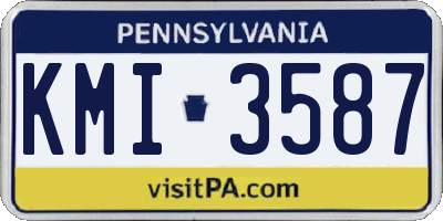 PA license plate KMI3587
