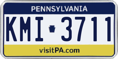 PA license plate KMI3711