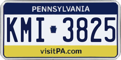 PA license plate KMI3825