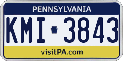 PA license plate KMI3843