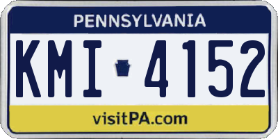 PA license plate KMI4152