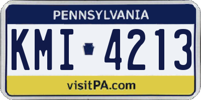 PA license plate KMI4213
