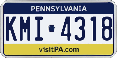 PA license plate KMI4318
