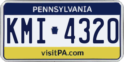 PA license plate KMI4320