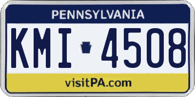 PA license plate KMI4508