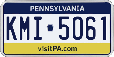 PA license plate KMI5061