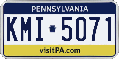 PA license plate KMI5071