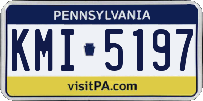PA license plate KMI5197