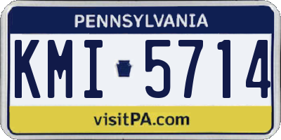PA license plate KMI5714