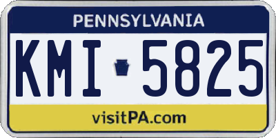 PA license plate KMI5825