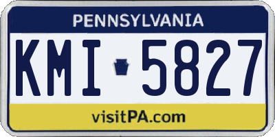 PA license plate KMI5827