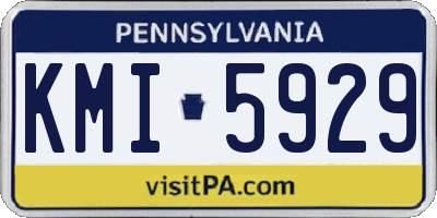 PA license plate KMI5929