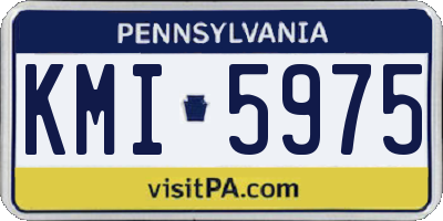 PA license plate KMI5975