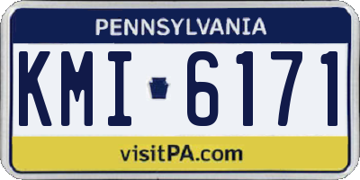 PA license plate KMI6171