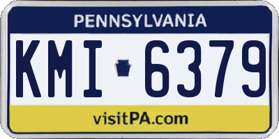 PA license plate KMI6379