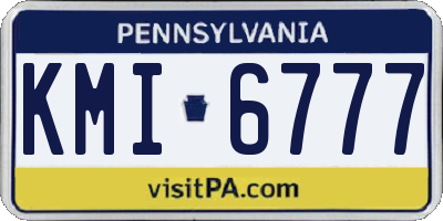 PA license plate KMI6777