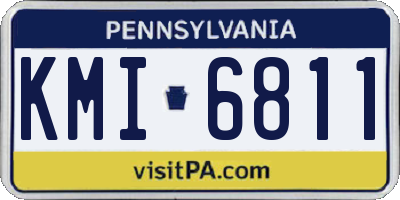 PA license plate KMI6811