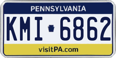 PA license plate KMI6862