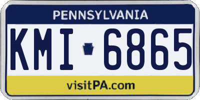 PA license plate KMI6865